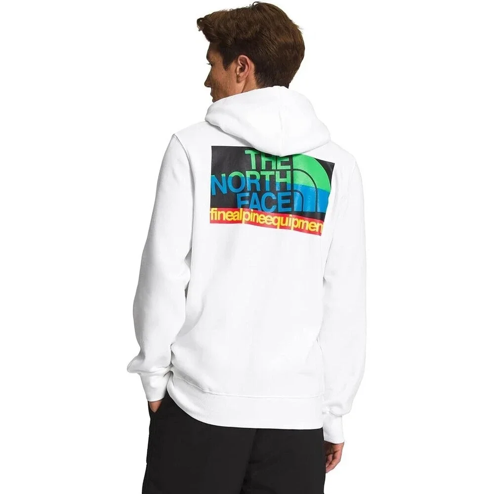The North Face Graphic Injection Hoodie Men's Medium White Green Pullover ONF445